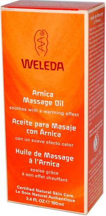 Arnica Massage Oil, 100 ml (3.4 fl oz) by Weleda-Örter, Arnica Montana, Hud, Massageolja