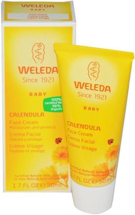 Baby, Calendula Face Cream, 1.7 fl oz (50 ml) by Weleda-Skönhet, Ansiktsvård, Solbränna Solskydd, Calendula, Bad, Baby Lotion