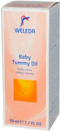 Baby Tummy Oil, 1.7 fl oz (50 ml) by Weleda-Hälsa, Hud, Massageolja, Barns Hälsa, Diapering, Babypulveroljor