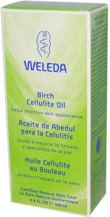 Birch Cellulite Oil, 3.4 fl oz (100 ml) by Weleda-Hälsa, Hud, Massageolja, Celluliter
