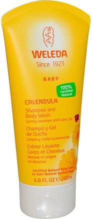 Calendula, Baby Shampoo and Body Wash, 6.8 fl oz (200 ml) by Weleda-Bad, Skönhet, Schampo, Duschgel