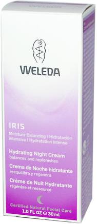 Hydrating Night Cream, Iris, 1.0 fl oz (30 ml) by Weleda-Skönhet, Ansiktsvård, Krämer Lotioner, Serum, Hälsa, Hud, Nattkrämer