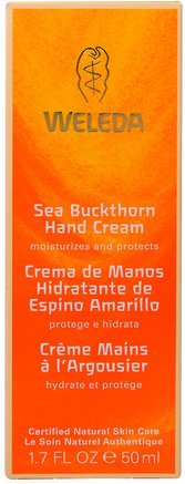 Hand Cream, Sea Buckthorn, 1.7 oz (50 ml) by Weleda-Bad, Skönhet, Handkrämer, Havtorns Skönhet