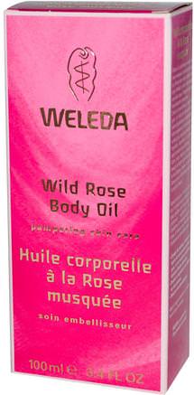 Body Oil, Wild Rose, 3.4 fl oz (100 ml) by Weleda-Hälsa, Hud, Massage Olja, Bad, Skönhet, Aromaterapi Eteriska Oljor, Rosolja
