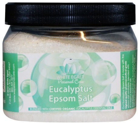 Eucalyptus Epsom Salt, 16 oz by White Egret Personal Care-Bad, Skönhet, Badsalter