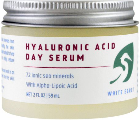 Hyaluronic Acid, Day Serum, 2 fl oz (59 ml) by White Egret Personal Care-Hälsa, Hud, Krämer Dag, Hudvård