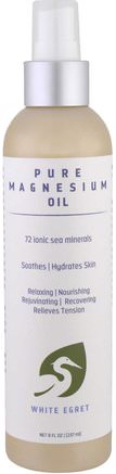 Pure Magnesium Oil, 8 fl oz (237 ml) by White Egret Personal Care-Kosttillskott, Mineraler, Magnesium