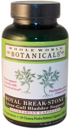 Royal Break-Stone, Liver-Gall Bladder Support, 400 mg, 120 Vegetarian Capsules by Whole World Botanicals-Hälsa, Gallblåsan