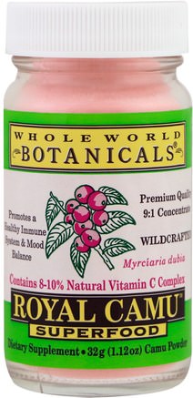 Royal Camu Superfood, 1.12 oz (32 g) by Whole World Botanicals-Kosttillskott, Antioxidanter, Camu Camu - Naturligt Vitamin C
