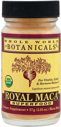 Royal Maca Powder, 2.01 oz (57 g) by Whole World Botanicals-Kosttillskott, Adaptogen
