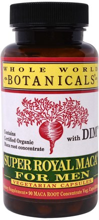 Super Royal Maca For Men, 500 mg, 90 Vegetarian Capsules by Whole World Botanicals-Kosttillskott, Adaptogen, Män, Maca