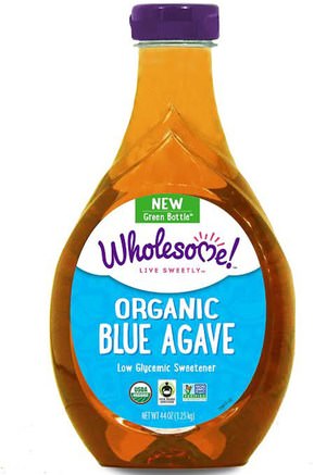 Organic Blue Agave, 44 oz (1.25 kg) by Wholesome Sweeteners-Mat, Sötningsmedel, Agave Nektar