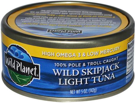 Wild Skipjack Light Tuna, 5 oz (142 g) by Wild Planet-Sverige