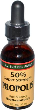 Propolis, 50% Super Strength, 1 fl oz (30 ml) by Y.S. Eco Bee Farms-Kosttillskott, Biprodukter, Bi Propolis