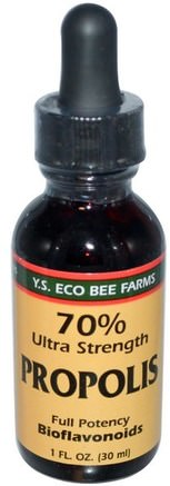 Propolis, 70% Ultra Strength, 1 fl oz (30 ml) by Y.S. Eco Bee Farms-Kosttillskott, Biprodukter, Bi Propolis