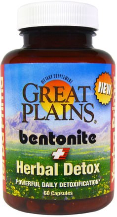 Great Plains Bentonite + Herbal Detox, 60 Capsules by Yerba Prima-Hälsa, Detox