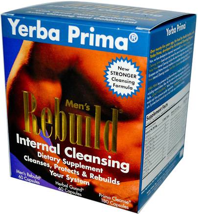 Mens Rebuild Internal Cleansing, 3 Part Program by Yerba Prima-Hälsa, Män, Detox