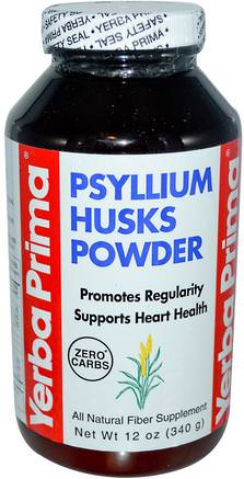 Psyllium Husks Powder, 12 oz (340 g) by Yerba Prima-Kosttillskott, Psylliumskal