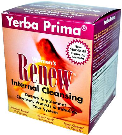 Womens Renew Internal Cleansing, 3 Part Program by Yerba Prima-Hälsa, Kvinnor, Detox