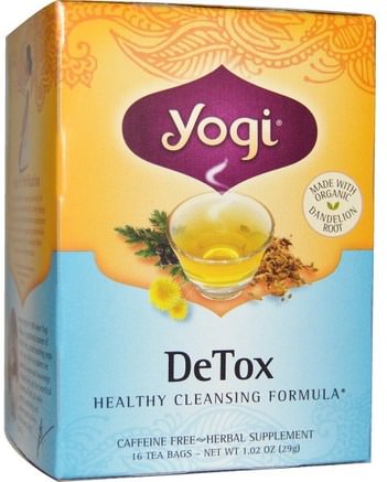 Detox, Caffeine Free, 16 Tea Bags, 1.02 oz (29 g) by Yogi Tea-Sverige