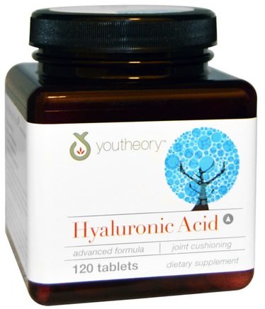 Hyaluronic Acid Advanced Formula, 120 Tablets by Youtheory-Hälsa, Kvinnor, Anti-Åldrande, Hyaluron