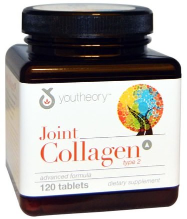 Joint Collagen, Type 2, 120 Tablets by Youtheory-Hälsa, Ben, Osteoporos, Gemensam Hälsa, Kollagen Typ Ii