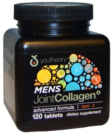 Mens Joint Collagen, Advanced Formula, Type 2, 120 Tablets by Youtheory-Hälsa, Män, Ben, Osteoporos, Gemensam Hälsa