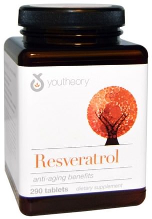 Resveratrol, 290 Tablets by Youtheory-Kosttillskott, Resveratrol