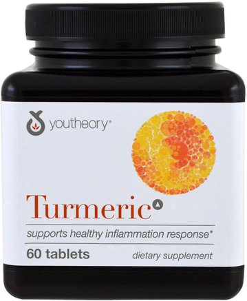 Turmeric, 60 Tablets by Youtheory-Kosttillskott, Antioxidanter, Curcumin C3-Komplex