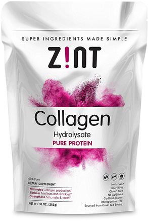 Collagen Hydrolysate, Pure Protein, 10 oz (283 g) by Z!NT-Hälsa, Ben, Osteoporos, Kollagen