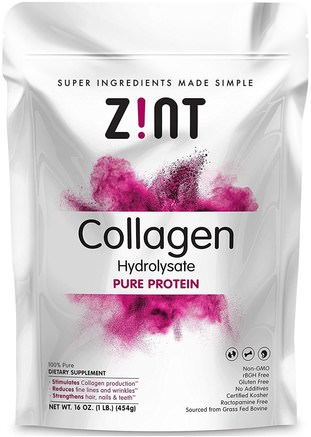 Collagen Hydrolysate, Pure Protein, 16 oz (454 g) by Z!NT-Hälsa, Ben, Osteoporos, Kollagen