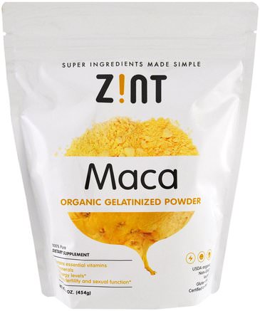 Maca, Organic Gelatinized Powder, 16 oz (454 g) by Z!NT-Kosttillskott, Adaptogen, Superfoods