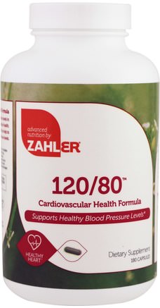 120/80, Cardiovascular Health Formula, 180 Capsules by Zahler-Kosttillskott, Antioxidanter
