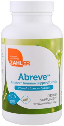 Abreve, Immune Support, 90 Vegetarian Capsules by Zahler-Hälsa, Kall Influensa Och Virus, Immunförsvar