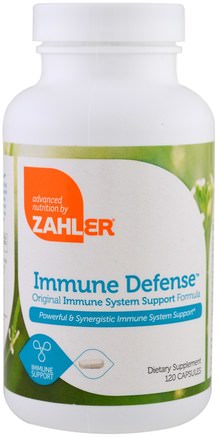 Immune Defense, Original Immune System Support Formula, 120 Capsules by Zahler-Vitaminer, Tillskott
