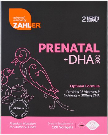 Prenatal + DHA 300, 120 Softgels by Zahler-Hälsa, Kvinnor