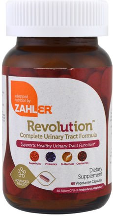 Revolution, Complete Urinary Tract Formula, 60 Vegetarian Capsules by Zahler-Örter, Tranbär