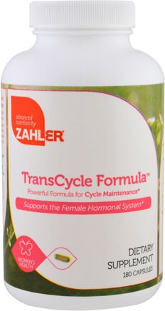 TransCycle Formula, Powerful Formula for Cycle Maintenance, 180 Capsules by Zahler-Hälsa, Kvinnor
