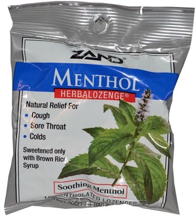 Menthol, Herbalozenge, Soothing Menthol, 15 Mentholated Lozenges by Zand-Hälsa, Kall Influensa Och Virus, Kall Och Influensa, Hosta Droppar