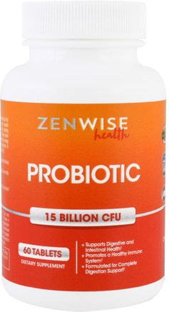 Probiotic, 15 Billion CFU, 60 Tablets by Zenwise Health-Kosttillskott, Probiotika