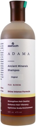 Adama, Ancient Minerals Shampoo, Original, Pear Blossom, 16 fl oz (473 ml) by Zion Health-Bad, Skönhet, Hår, Hårbotten, Schampo, Balsam