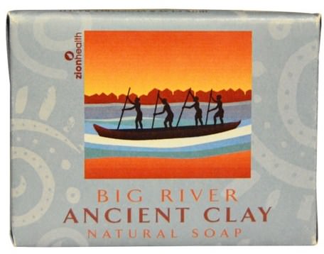 Ancient Clay Natural Soap, Big River, 10.5 oz (300 g) by Zion Health-Bad, Skönhet, Tvål