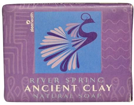 Ancient Clay Natural Soap, River Spring, 10.5 oz (300 g) by Zion Health-Bad, Skönhet, Tvål
