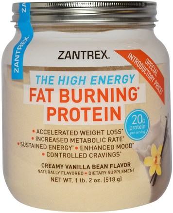 Fat Burning Protein, Creamy Vanilla Bean Flavor, 1 lb 2 oz (518 g) by Zoller Laboratories-Kosttillskott, Protein, Fettbrännare