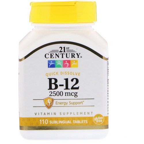 21st Century, B-12, 2,500 mcg, 110 Sublingual Tablets Review
