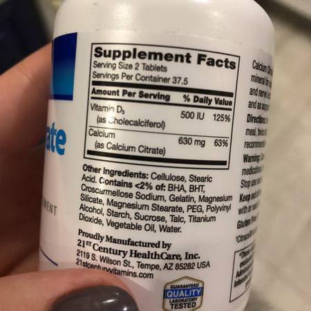 21st Century Calcium Plus Vitamin D - Kalcium Plus Vitamin D, Kalcium, Mineraler, Kosttillskott