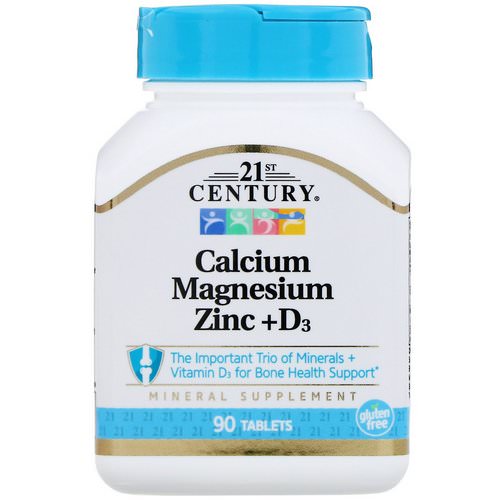 21st Century, Calcium Magnesium Zinc + D3, 90 Tablets Review
