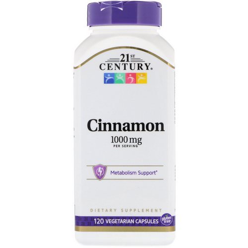 21st Century, Cinnamon, 1000 mg, 120 Vegetarian Capsules Review