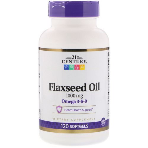 21st Century, Flaxseed Oil, 1000 mg, 120 Softgels Review