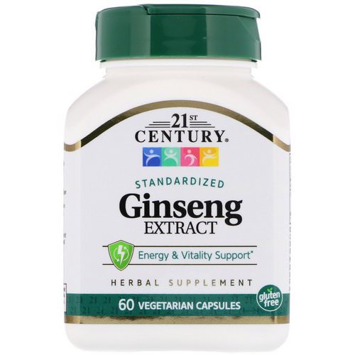 21st Century, Ginseng Extract, Standardized, 60 Vegetarian Capsule Review